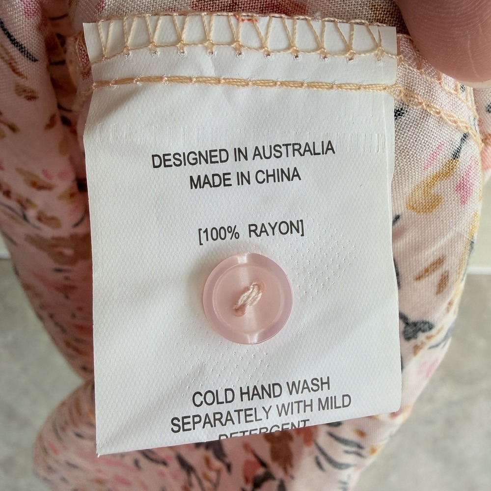 Petal and Pup Kelda Maxi Dress Tiered Floral Sz S Cottagecore Country Oversized - Picture 8 of 8